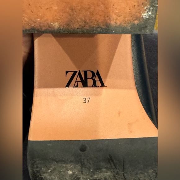 Zara Wide Heel Stretch Ankle Boots Size 37 - Picture 13 of 13